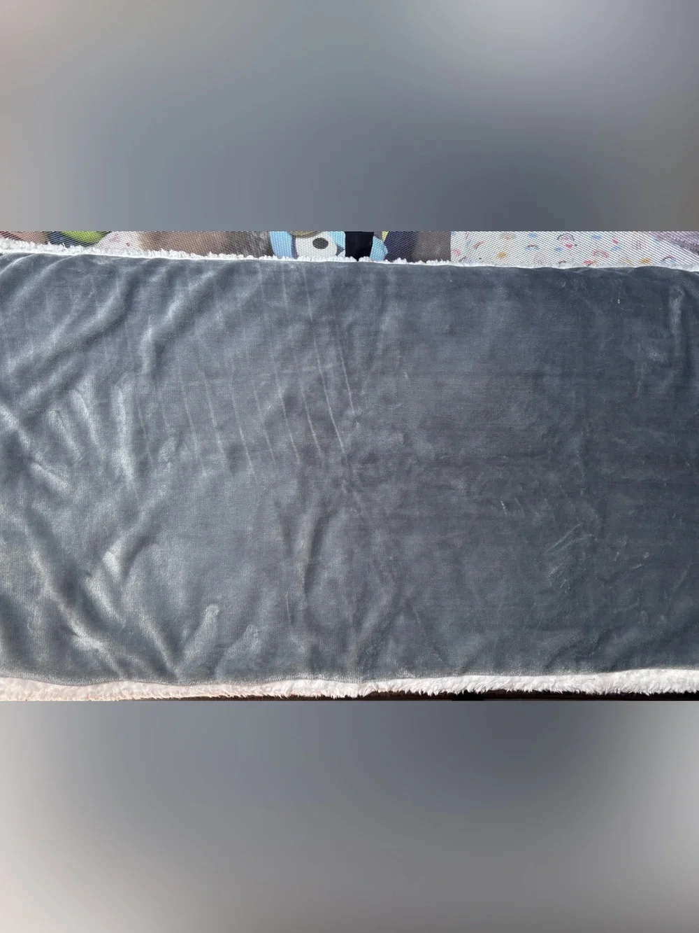 New UGG set of 2 king gray and white Sherpa pillow cases